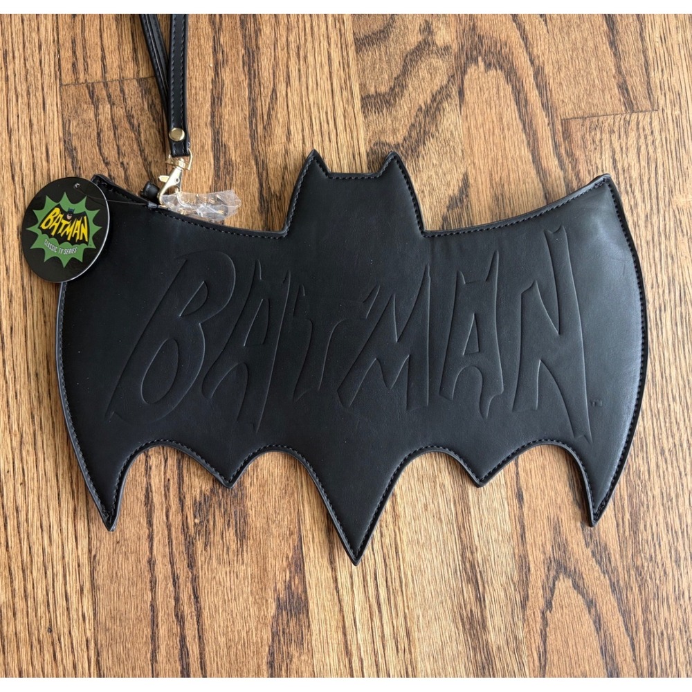 Bioworld Batman Classic TV Series Bat Shaped Wristlet Loot Crate Exclusive Black